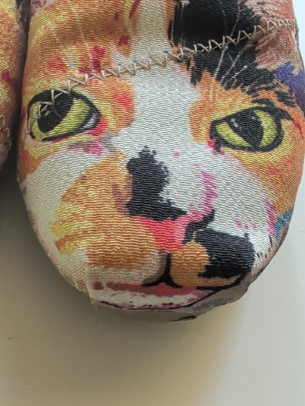 Skechers BOBS Memory Foam Cat Print Slip-On Flats - Multicolor - Picture 2 of 8